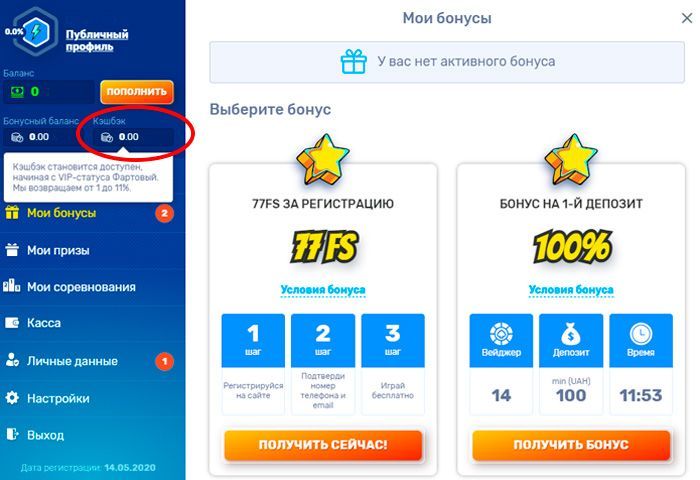 Пpoцeдуpa пoлучeния кeшбeк-бoнуca Aктивaция кeшбeкa в личнoм кaбинeтe