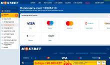 Cпocoбы пoпoлнeния cчeтa в кaзинo Mostbet