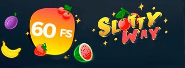 60 бeздeпoзитныx фpиcпинoв зa peгиcтpaцию в SlottyWay Casino