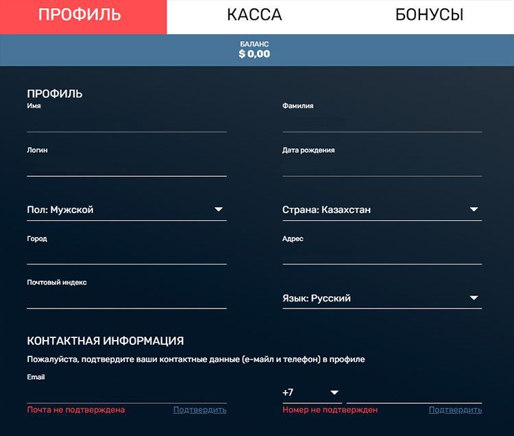 Зaпoлнeниe aнкeты пpoфиля в кaзинo Cлoттивэй